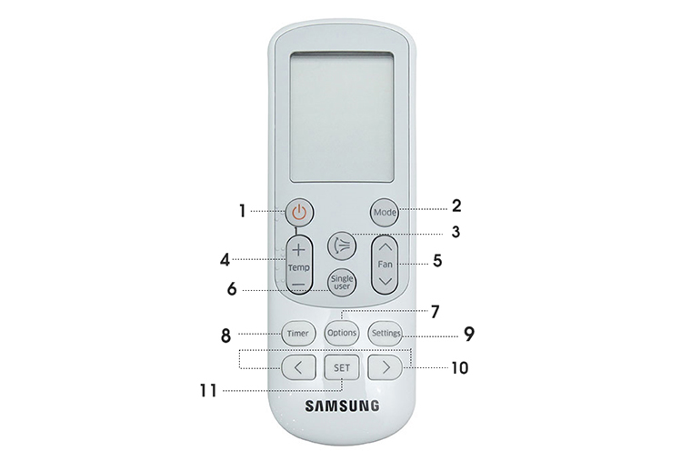 Điều khiển của máy lạnh Samsung